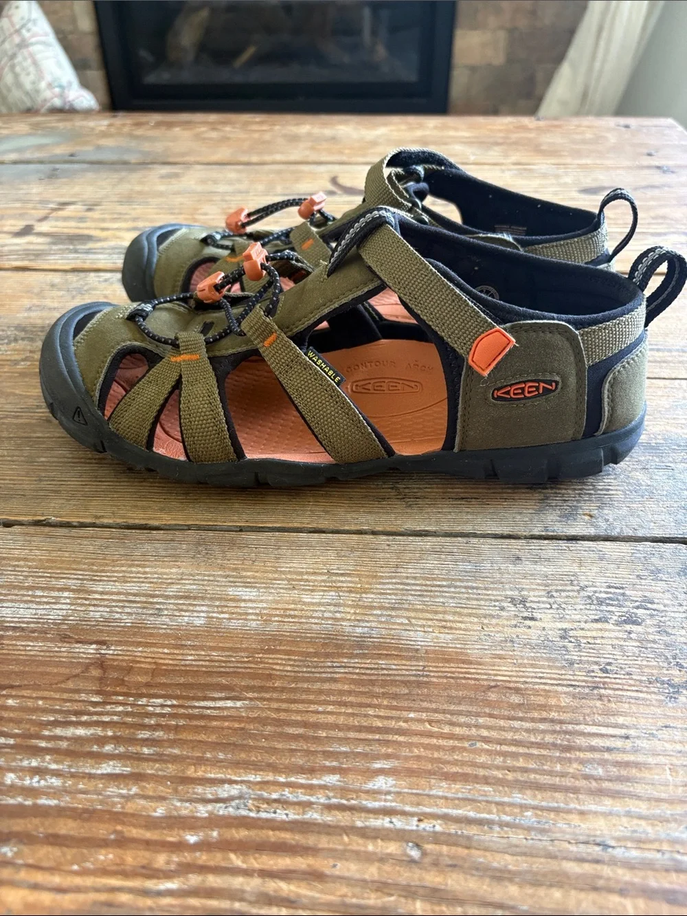 Keen Olive and Orange Outdoor Sandals